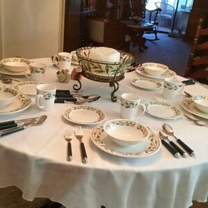 Gibson Christmas China  table setting Home deco